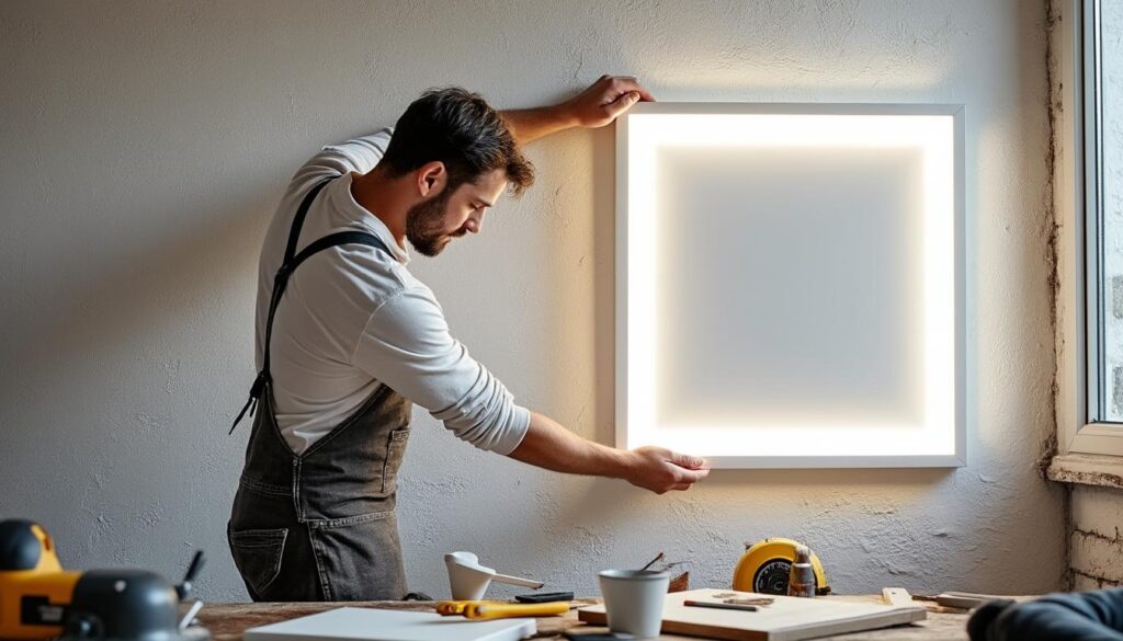 Installer un cadre lumineux sur un mur texturé : précautions et astuces