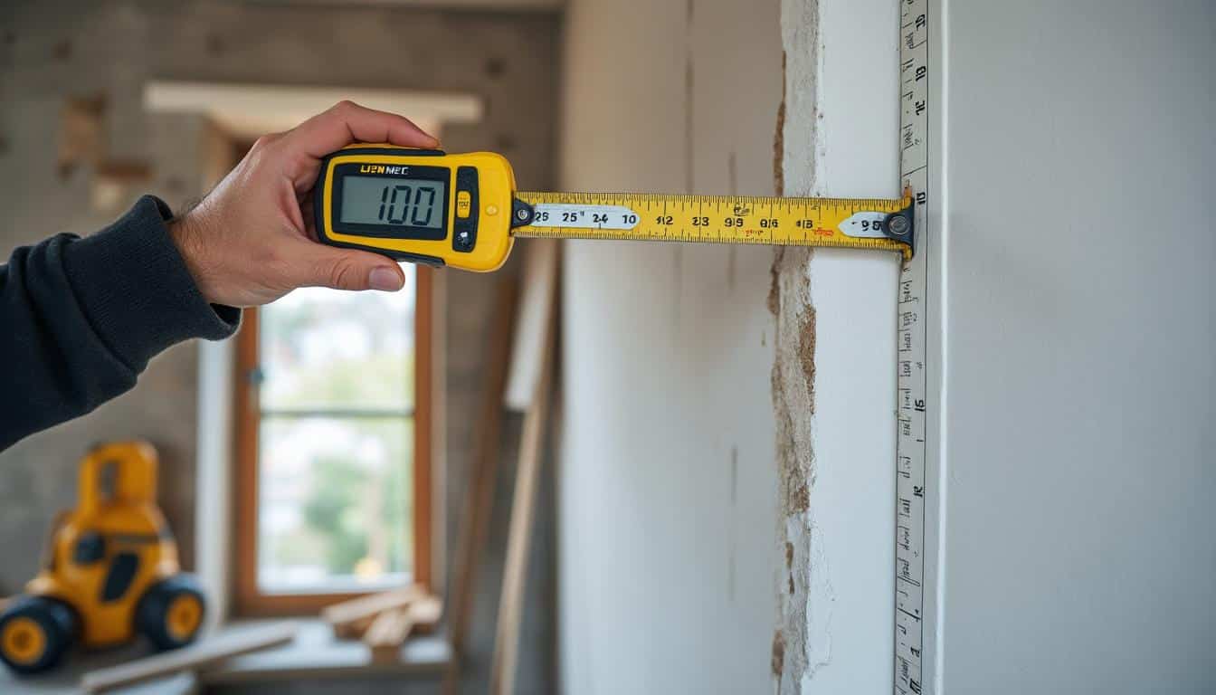 Prendre la dimension d'une ouverture en placo avec un mètre