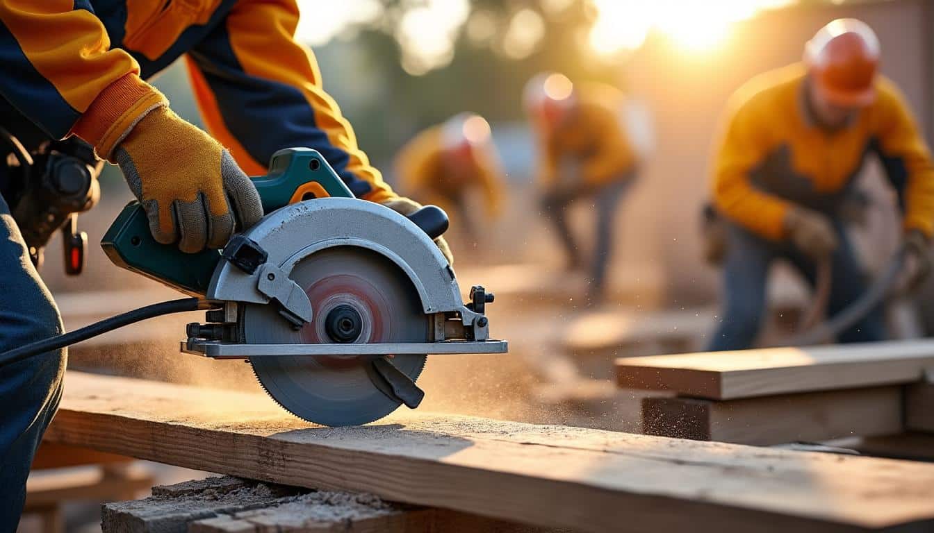 Illustration: Les caractéristiques techniques indispensables pour une scie circulaire en charpente