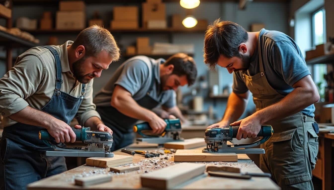 Illustration: Les différents types de scies à ruban portatives selon les matériaux à travailler