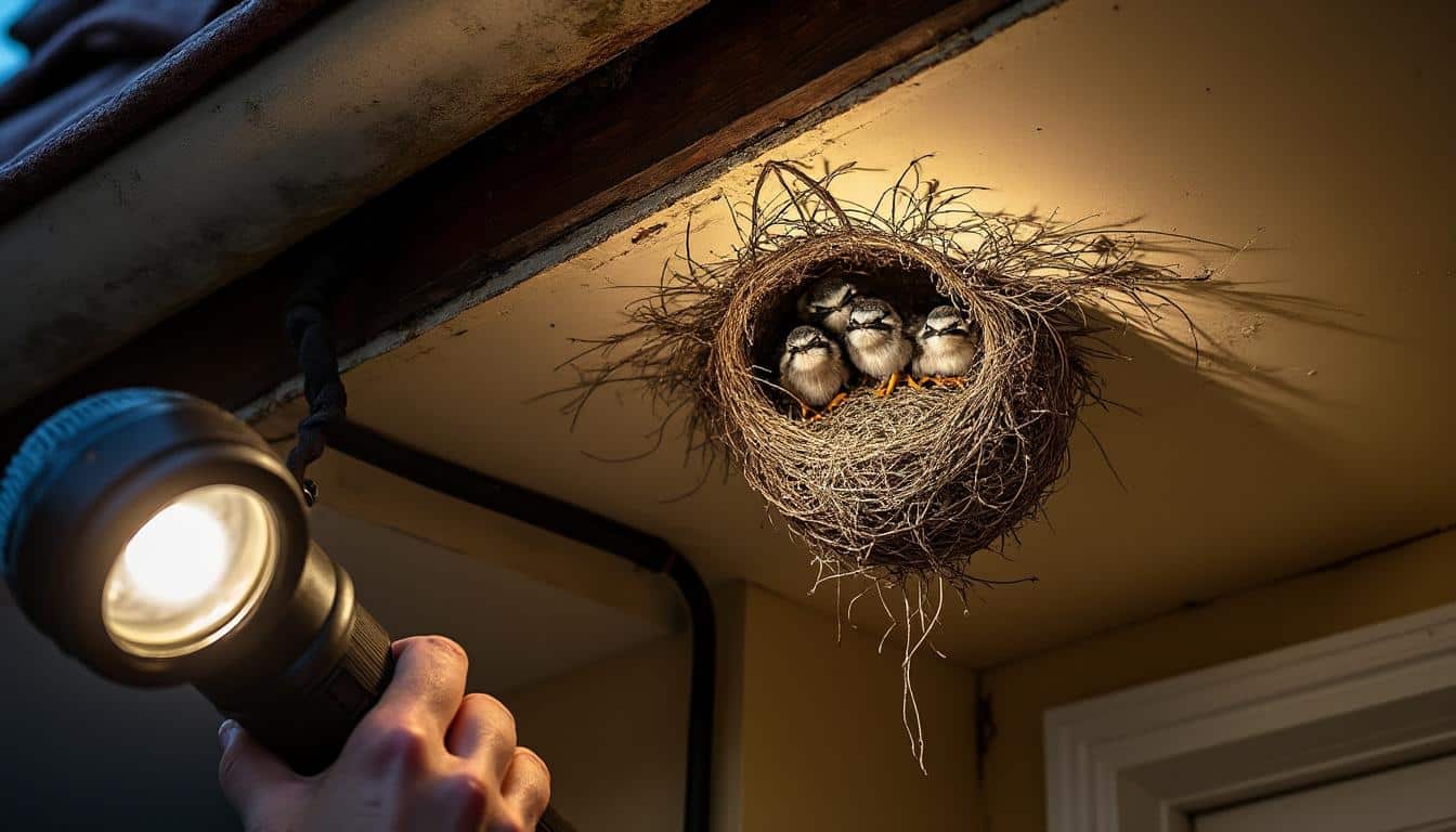 Illustration: Comment reconnaître un nid de guêpes sous la toiture