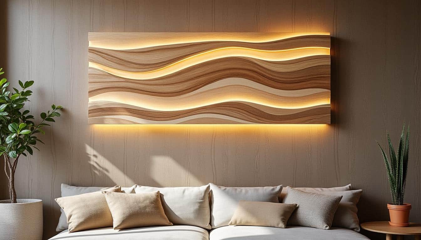 Applique murale en bois : charme naturel et éclairage chaleureux