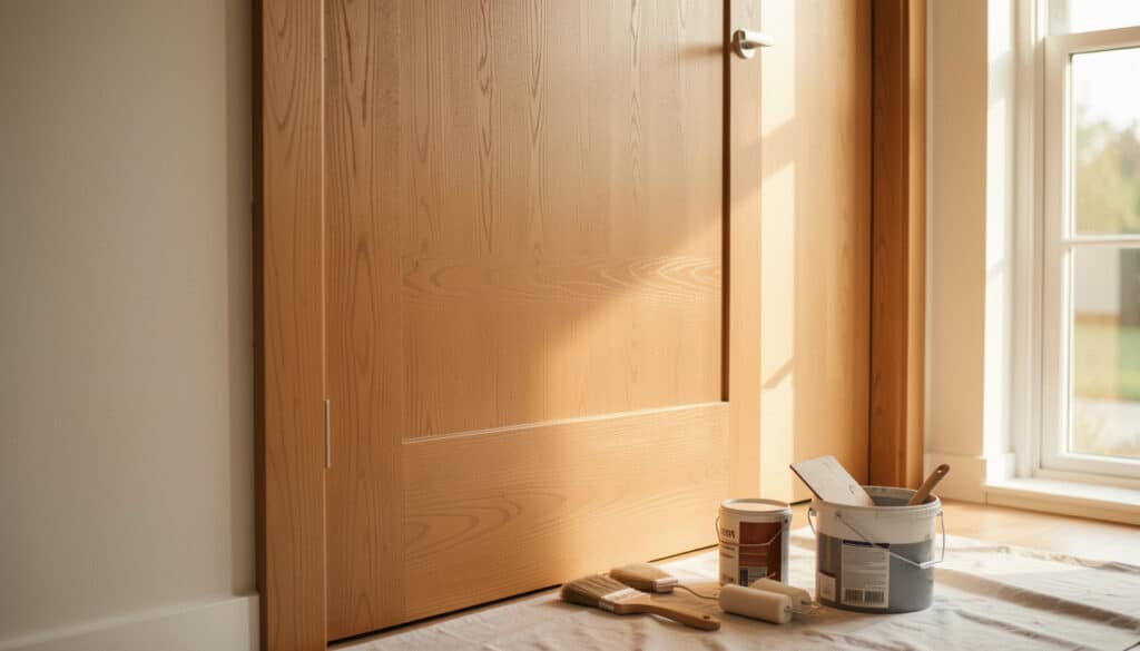 Peinture effet bois sur une porte : réussir le relooking
