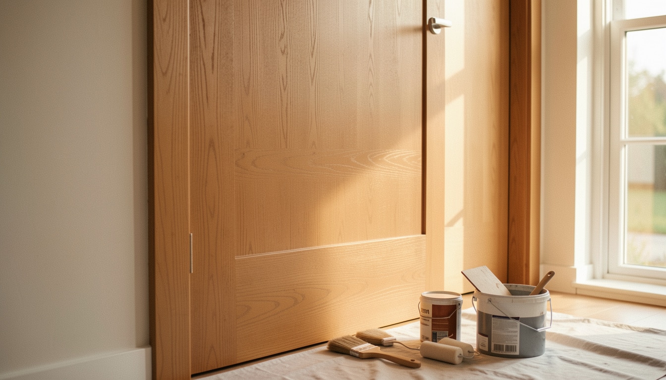 Peinture effet bois sur une porte : réussir le relooking