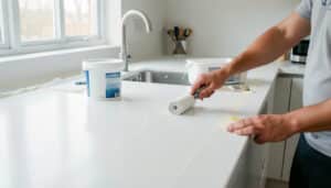 Peindre un plan de travail de cuisine sans se tromper