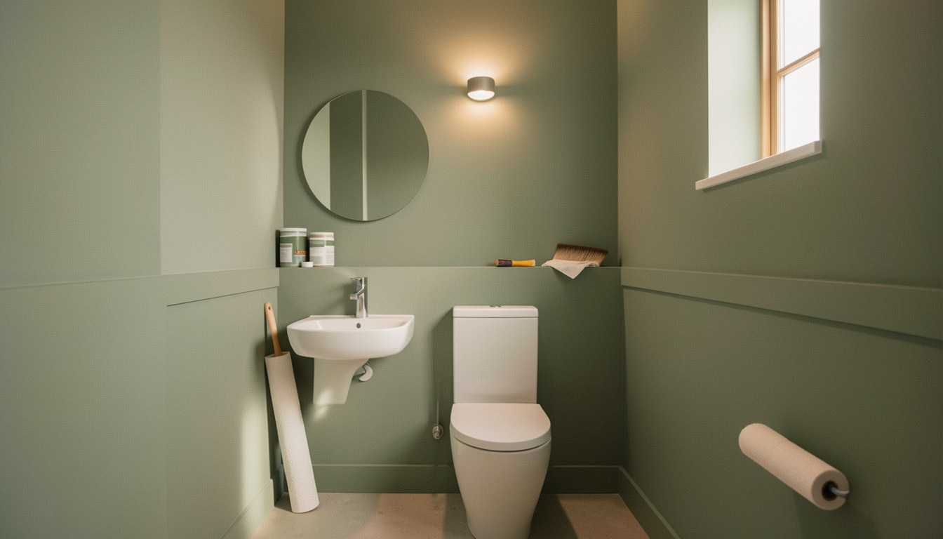 Peinture pour les toilettes : couleurs, finitions et style